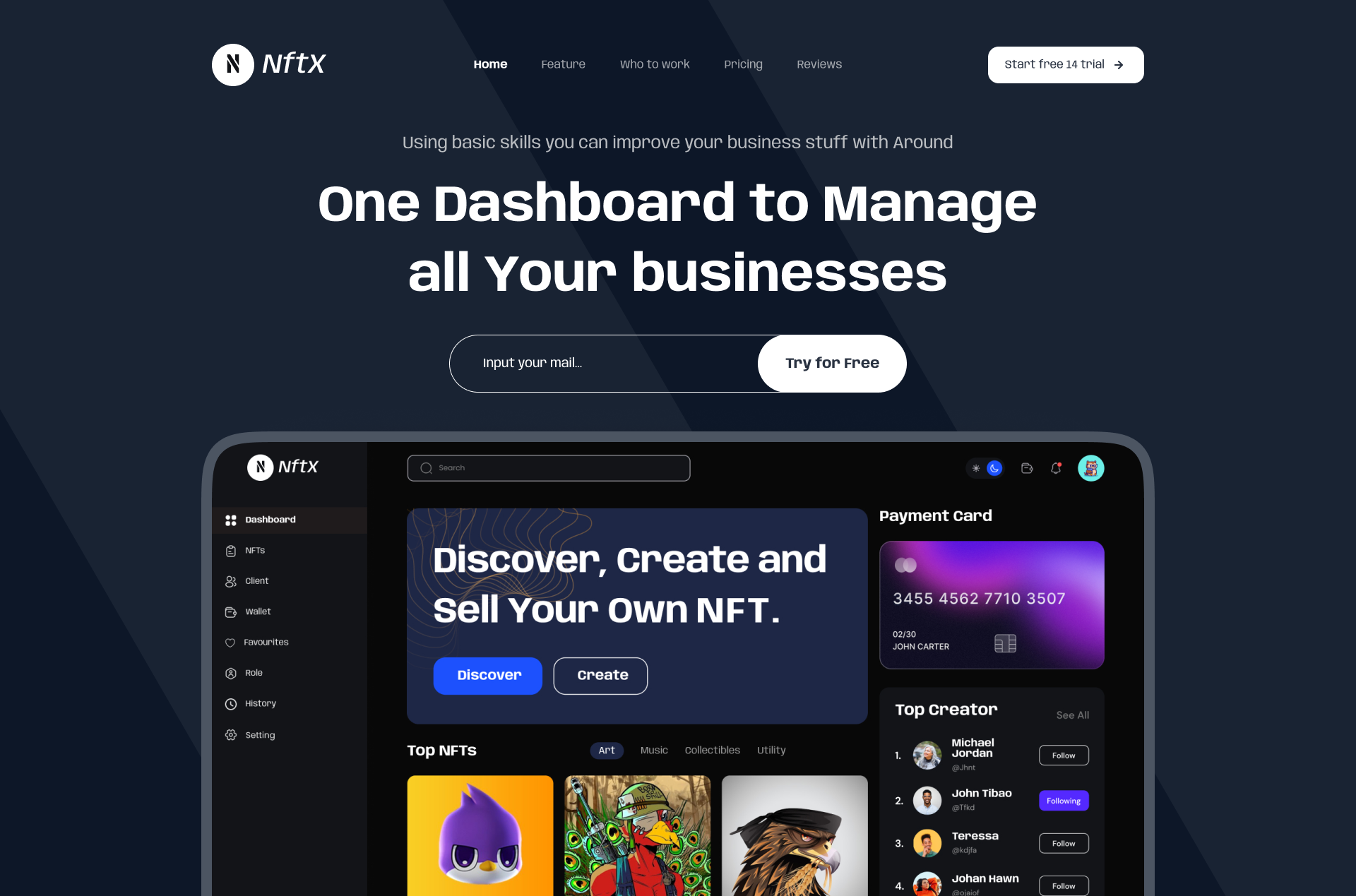 Nftx — Web3 Marketplace & Digital Asset Trading Platform by Aqsa Rashid