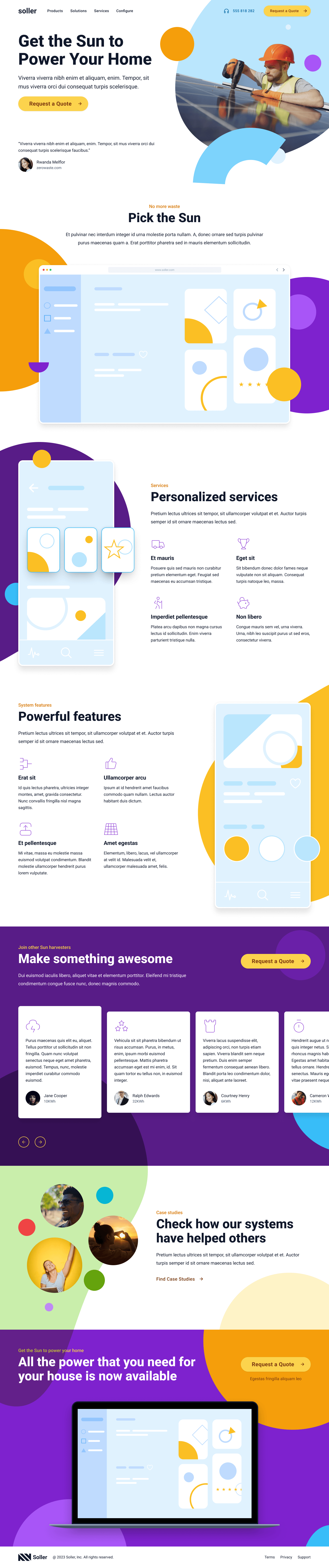 Soller Solar Energy Company & Sustainability Website Design by Aqsa Rashid